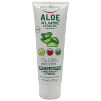 EQUILIBRA Corpo, Aloe Gambe Leggere Gel, Gel Fresco a Base di Aloe Vera e Aloe 3+, Effetto Ghiaccio, Favorisce Circolazione Gambe Con Stress del Microcircolo, Dona Sollievo e Benessere, 125 ml
