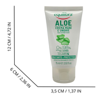 EQUILIBRA Crema Mani e Unghie ALOE, Idratante e Protettiva Con Aloe Vera 40%. Contiene Olio di Mandorle Dolci, Burro di Karitè, Glicerina Vegetale e Vitamina E 75ml
