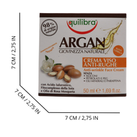EQUILIBRA Argan Crema Viso Anti-Rughe, 50 ml