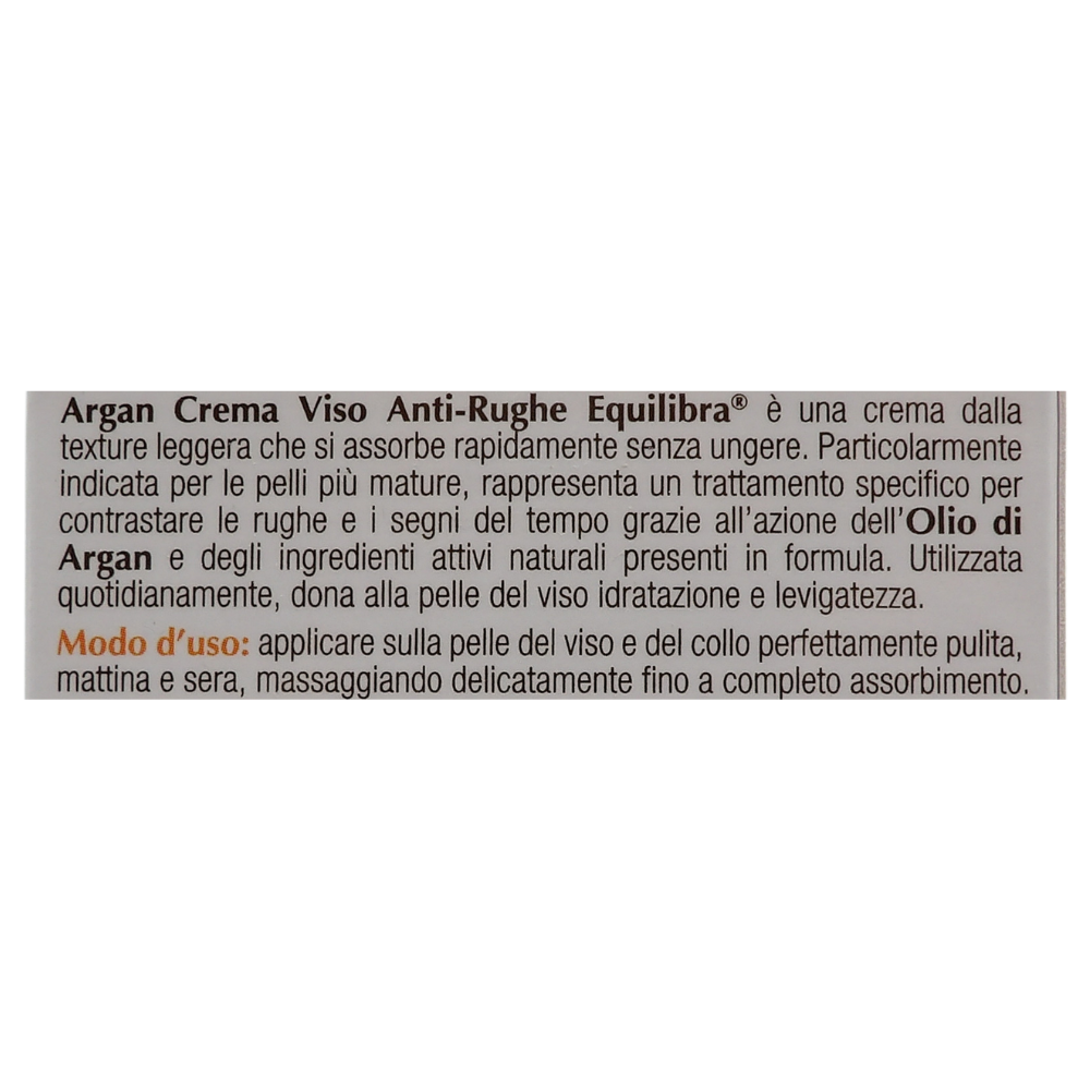 EQUILIBRA Argan Crema Viso Anti-Rughe, 50 ml