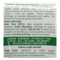 EQUILIBRA Balsamo Idratante ALOE, Con Aloe Vera 20% e Estratto Di Foglia di Ortica. Per Tutti i Tipi Di Capelli 200ml