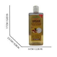 EQUILIBRA Capelli, Equilibra Argan Ialuronico Dermo Shampoo Idratante, con Argan, Acido Ialuronico, Idratante Naturale, Estratto di Lino, 265 ml