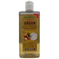 EQUILIBRA Capelli, Equilibra Argan Ialuronico Dermo Shampoo Idratante, con Argan, Acido Ialuronico, Idratante Naturale, Estratto di Lino, 265 ml