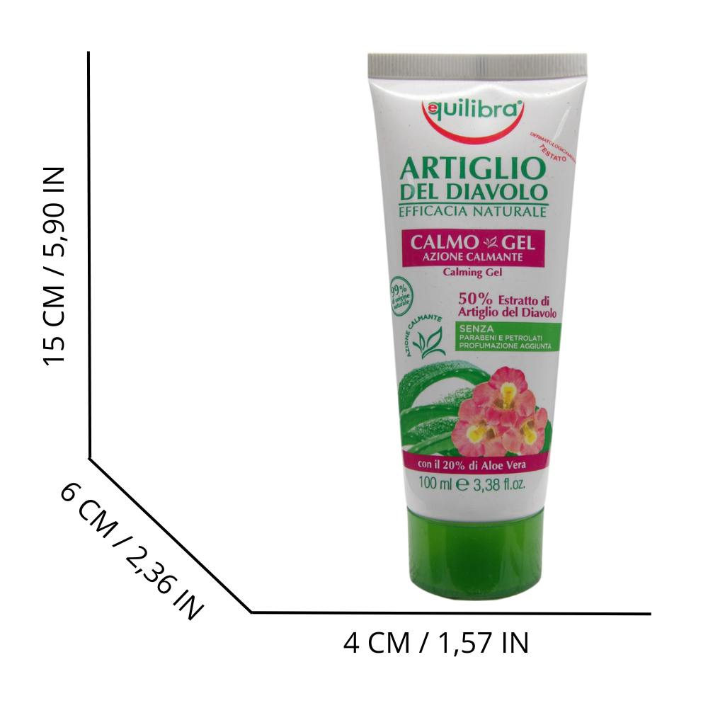 EQUILIBRA Calmo Gel ARTIGLIO DEL DIAVOLO Con Il 20% Di Aloe Vera. Dona Sollievo Restituendo Alle Parti Interessate Una Sensazione Di Benessere 100ml