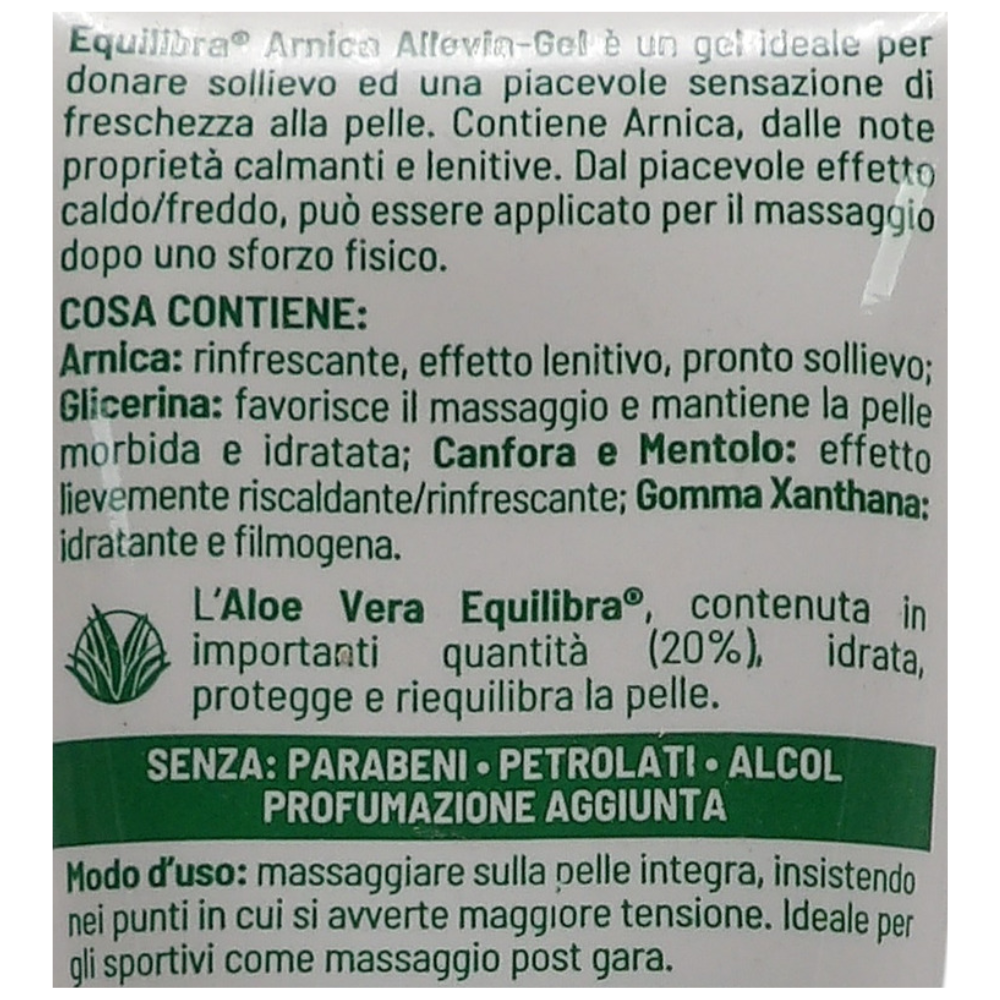 EQUILIBRA Gel ARNICA Azione Alleviante, Ideale Per Donare Sollievo Ed Una Piacevole Sensazione Di Freschezza Alla Pelle. Dalle Proprietà Calmanti e Lenitive 100ml