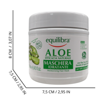 EQUILIBRA Aloe Maschera Idratante per tutti i tipi di capelli, 250 ml