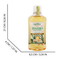 EQUILIBRA Igiene Dentale, Zenzero Collutorio Freschezza Intensa, Collutorio a Base di Estratto di Zenzero, Protegge Da Carie e Tartaro, Assicura un Alito Fresco, Protegge dai Batteri, 500 ml