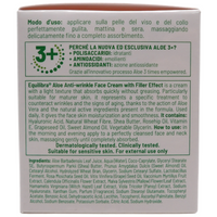 EQUILIBRA, Aloe Ialuronica Crema Viso Anti-Rughe Levigante, con Aloe Vera e Aloe 3+, Acido Ialuronico e Vitamina E, Adatta a Pelli Sensibili, Contrasta i Segni del Tempo, Azione Levigante, 50 ml