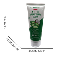EQUILIBRA Corpo, Aloe Crema Corpo Fluida, Crema Corpo a Base di Aloe Vera, Olio di Cocco e Vitamina E, Ideale per Pelle Secca, ad Azione Lenitiva, Assorbimento Rapido, Non Unge, 200 ml
