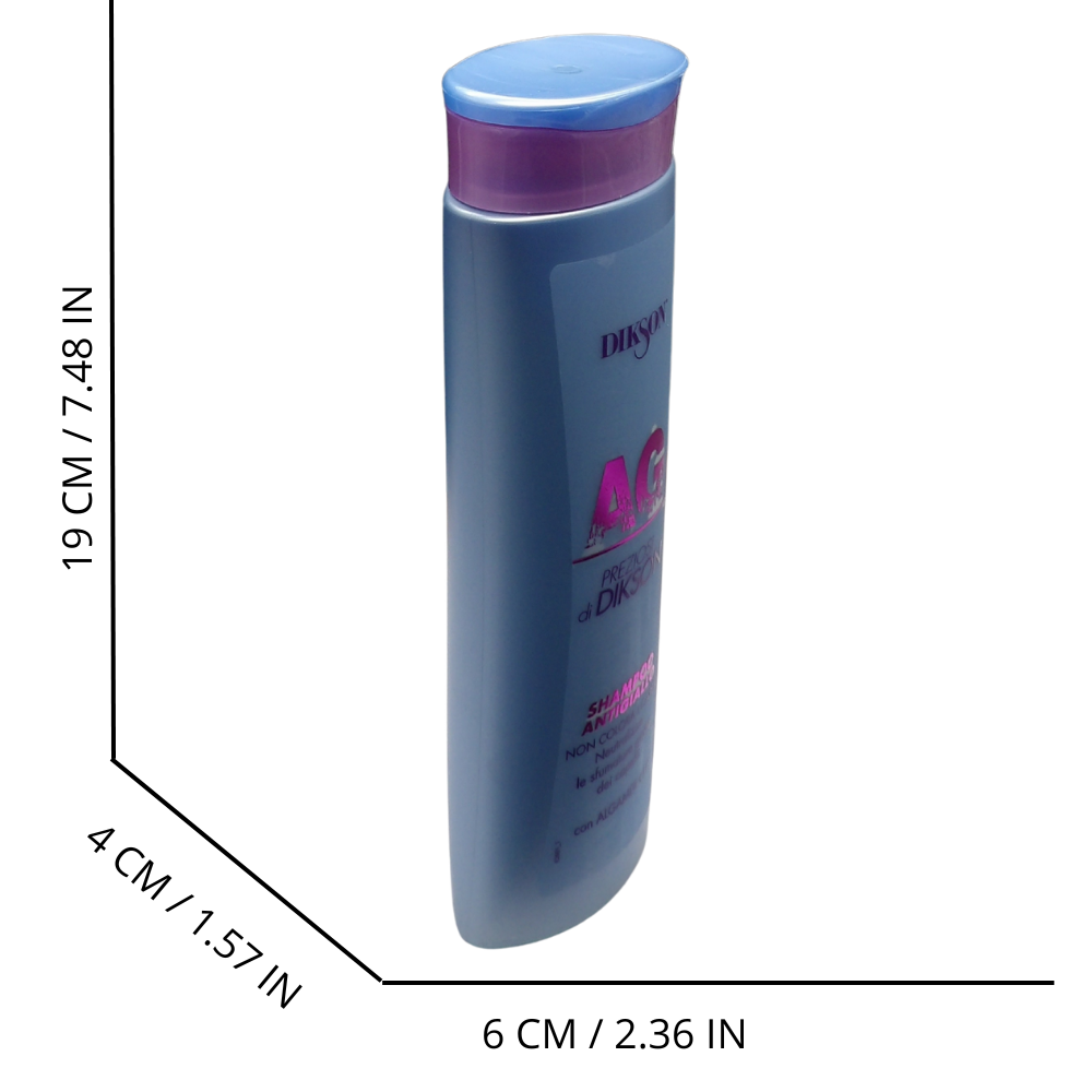 DIKSON Shampoo AG, ANTIGIALLO, Non Colora i Capelli. Neutralizza Le Sfumature Gialle Dei Capelli, Con ALGAMER CH 250ml
