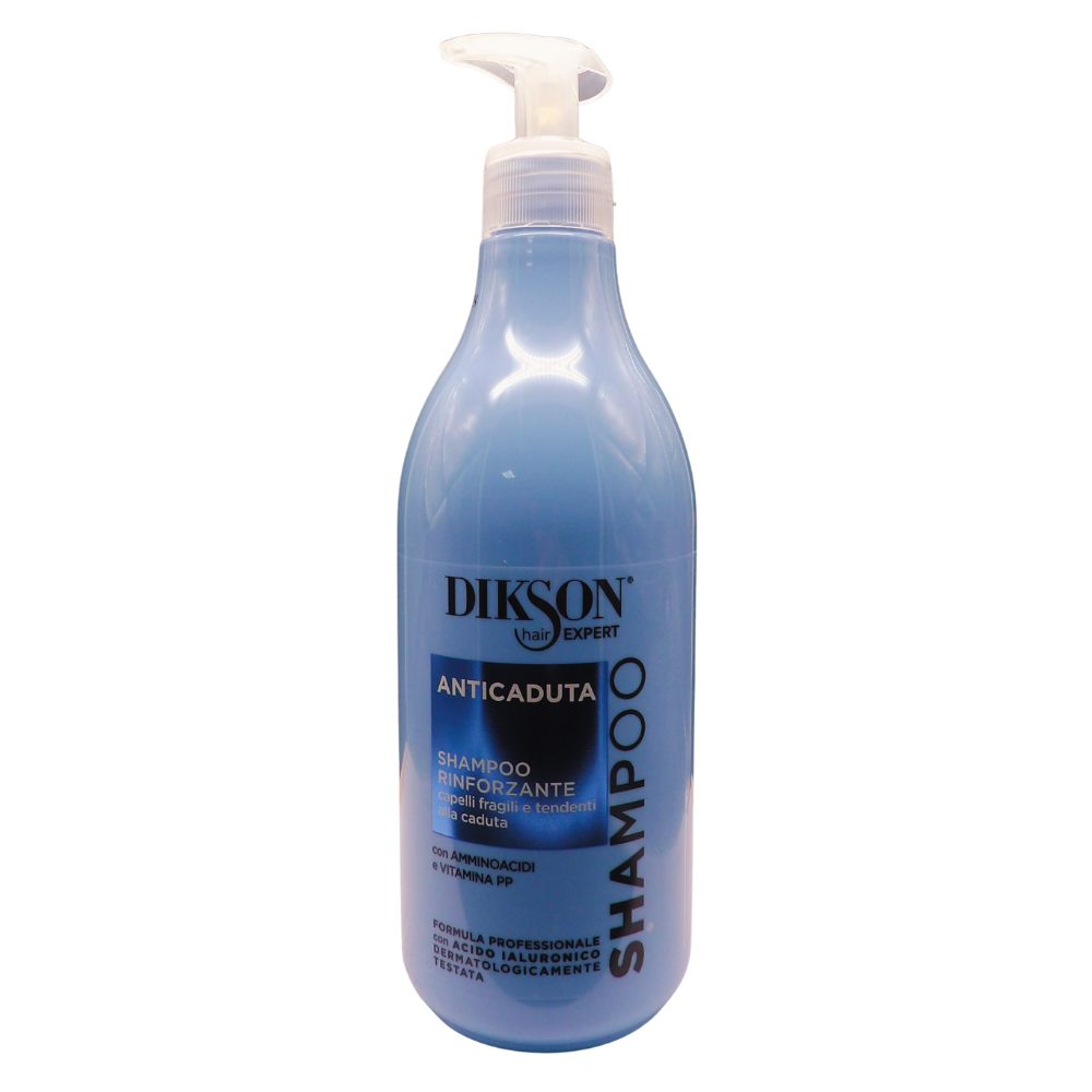 DIKSON Shampoo ANTICADUTA Rinforzante, Per Capelli Fragili e Tendenti Alla Caduta. Con Amminoacidi e Vitamina PP. Con Tappo Dosatore 500ml