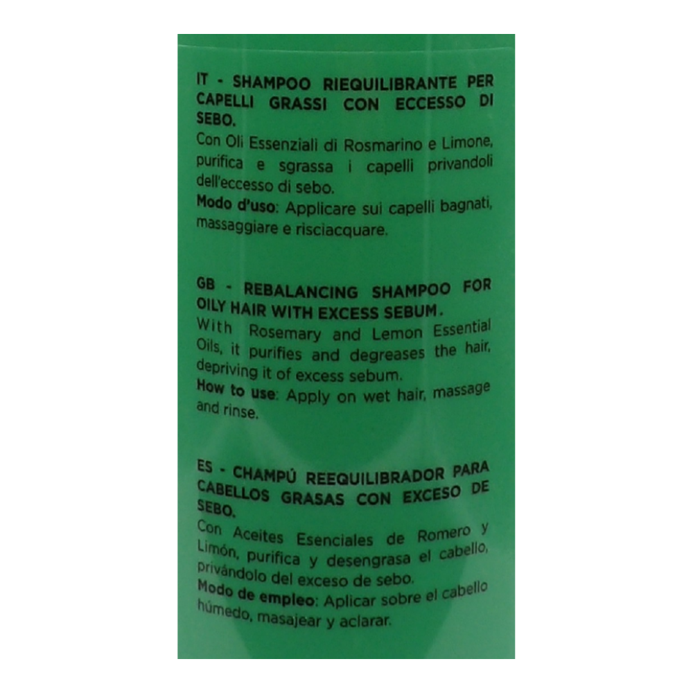 DIKSON Shampoo ANTIGRASSO Riequilibrante, Per Capelli Grassi Con Eccesso Di Sebo. Con Oli Essenziali Di Rosmarino e Limone 500ml