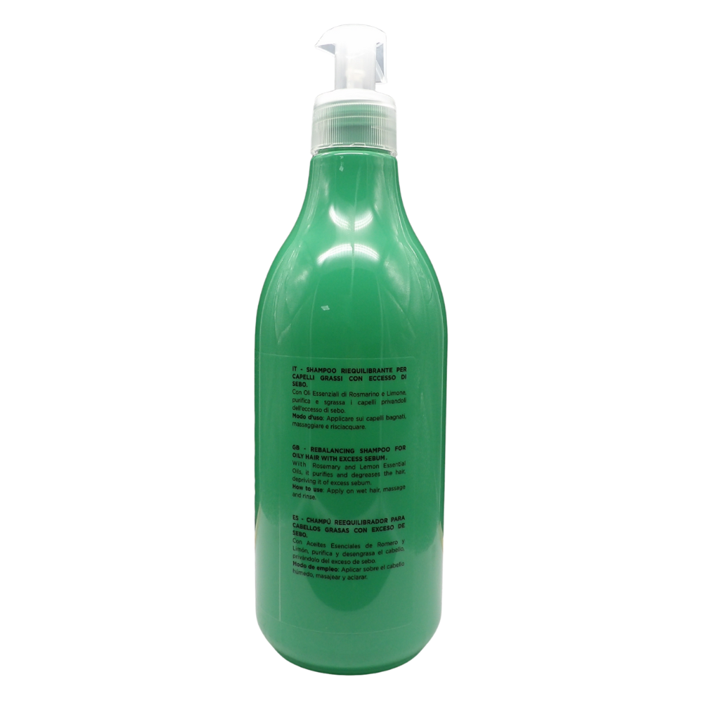DIKSON Shampoo ANTIGRASSO Riequilibrante, Per Capelli Grassi Con Eccesso Di Sebo. Con Oli Essenziali Di Rosmarino e Limone 500ml