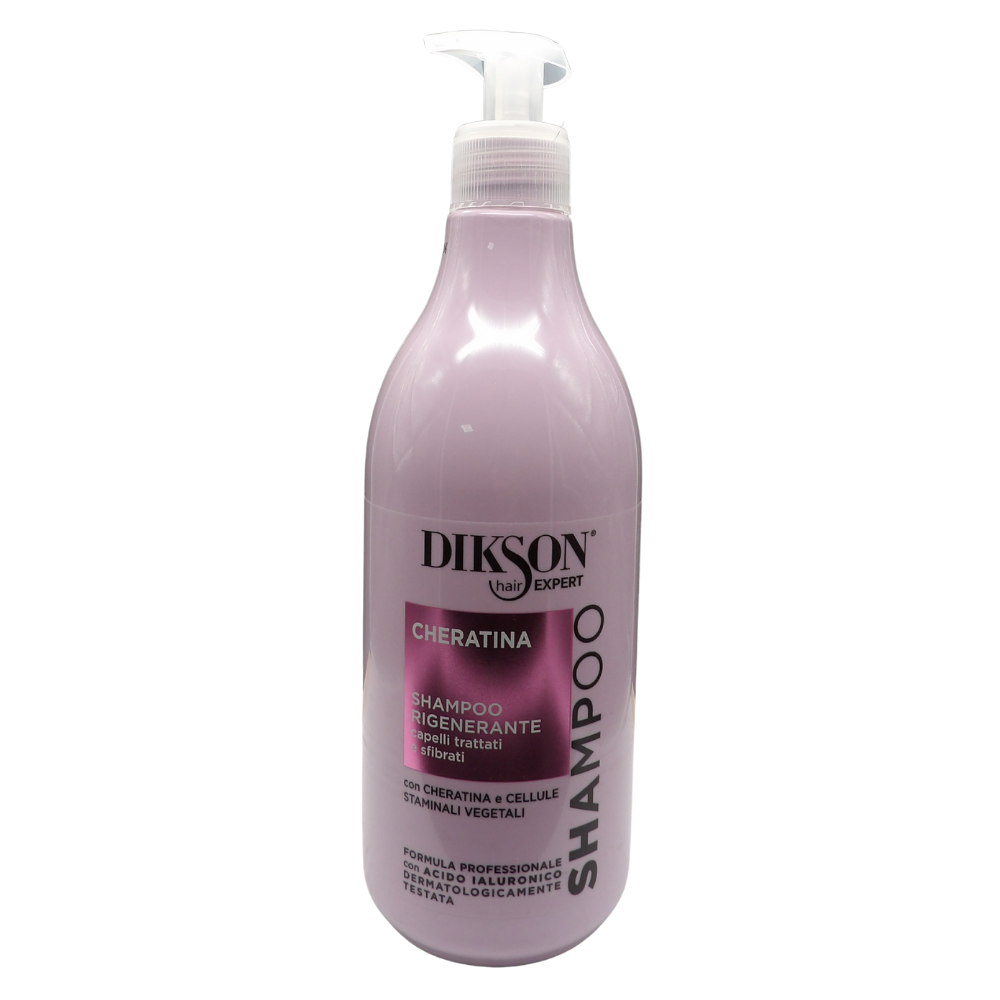 DIKSON Shampoo Rigenerante alla Cheratina Dikson (500 ml), un trattamento intensivo formulato per capelli fragili, indeboliti e trattati.