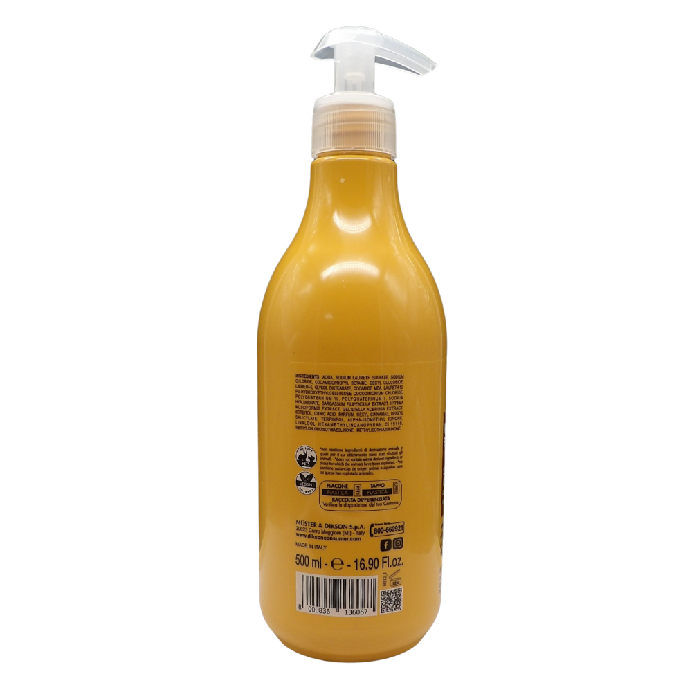 DIKSON Shampoo RICCI ENERGICI, Shampoo Idratante Per Capelli Ricci e Ondulati. Con Estratti Di Alghe Marine e Curl Memory Tecnology. Con Tappo Dosatore 500ml