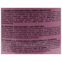 DIKSON Maschera Lisciante Per Capelli Crespi e Indisciplinati -LISCI PERFETTI- Con Olio Di Camelia e Advanced Liss Complex. Formula Professionale Con Acido Ialuronico 500ml