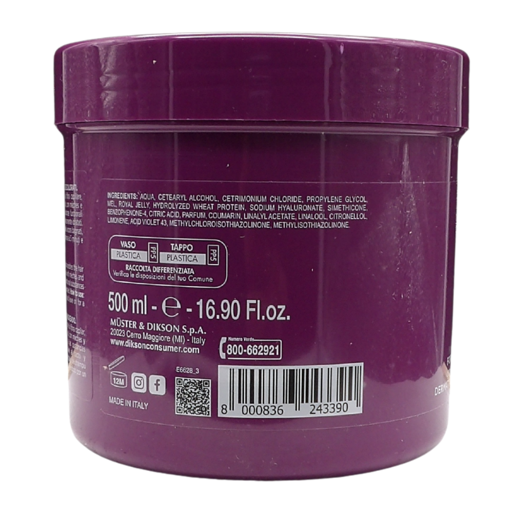 DIKSON Maschera ANTIGIALLO, Tonalizzante, Per Capelli Biondi, Grigi e Decolorati. Con Micropigmenti Viola e Proteine Del Grano. Formula Professionale Con Acido Ialuronico 500ml