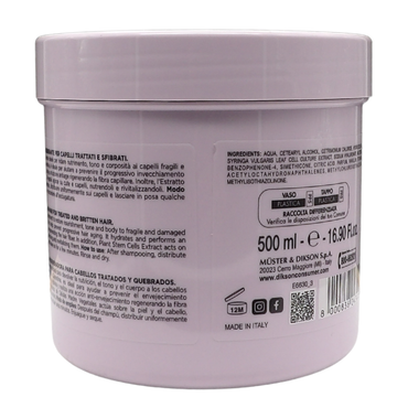 DIKSON maschera Rigenerante alla Cheratina (500 ml), ideale per chi cerca un trattamento professionale ma facile da usare a casa