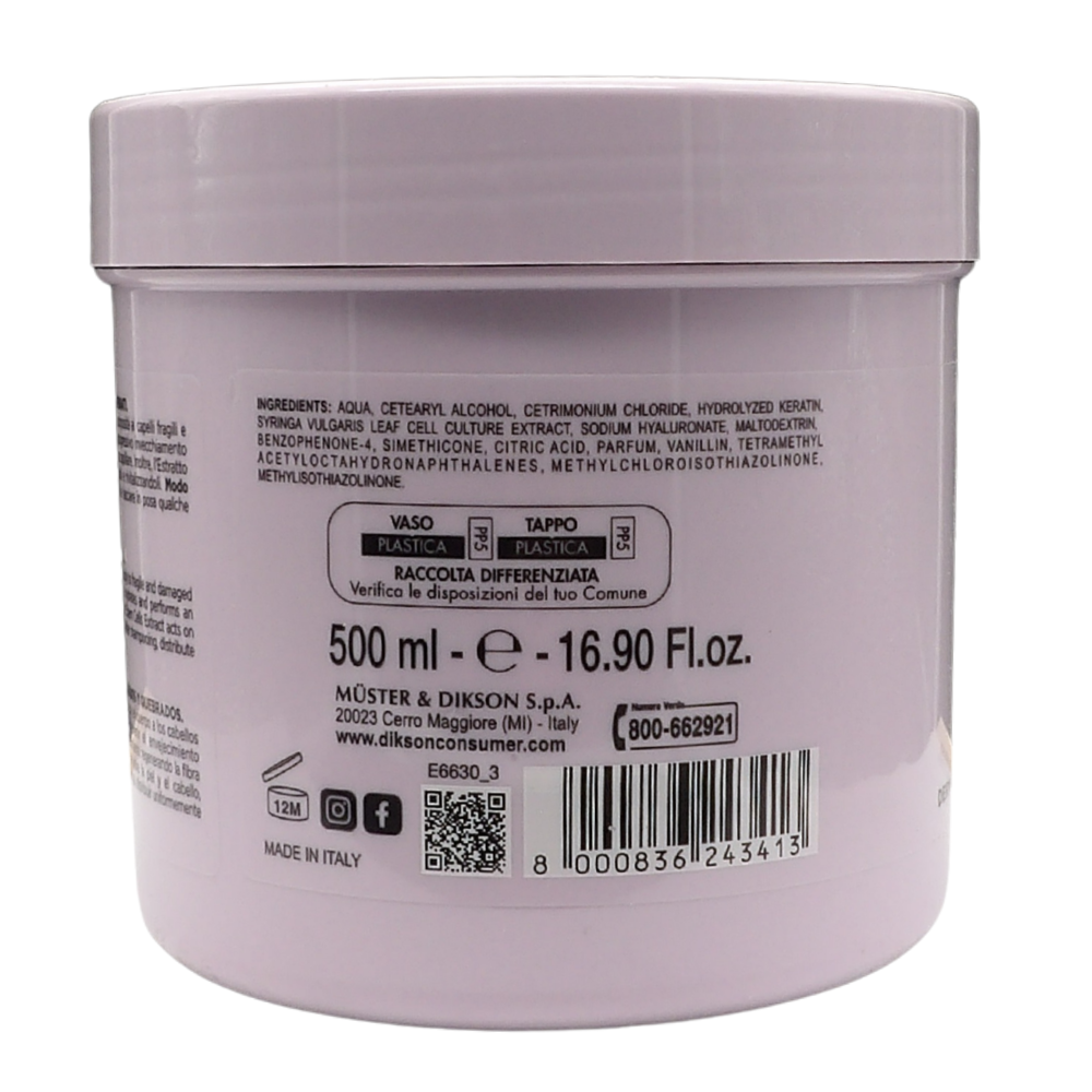 DIKSON maschera Rigenerante alla Cheratina (500 ml), ideale per chi cerca un trattamento professionale ma facile da usare a casa
