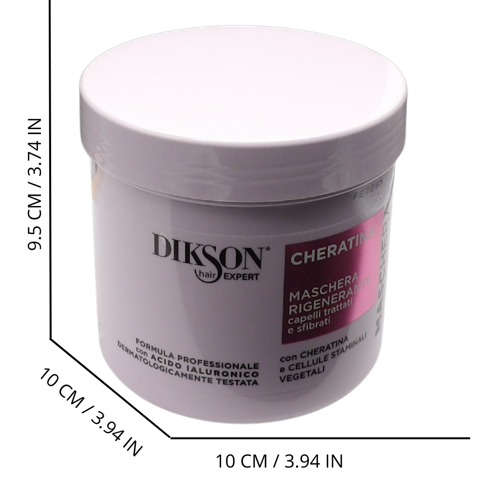 DIKSON maschera Rigenerante alla Cheratina (500 ml), ideale per chi cerca un trattamento professionale ma facile da usare a casa