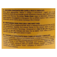 DIKSON Maschera Ricci Energici ad azione anticrespo 500 ml è un trattamento specifico progettato per idratare, donare elasticità e definire i capelli ricci e mossi, riducendo l'effetto crespo