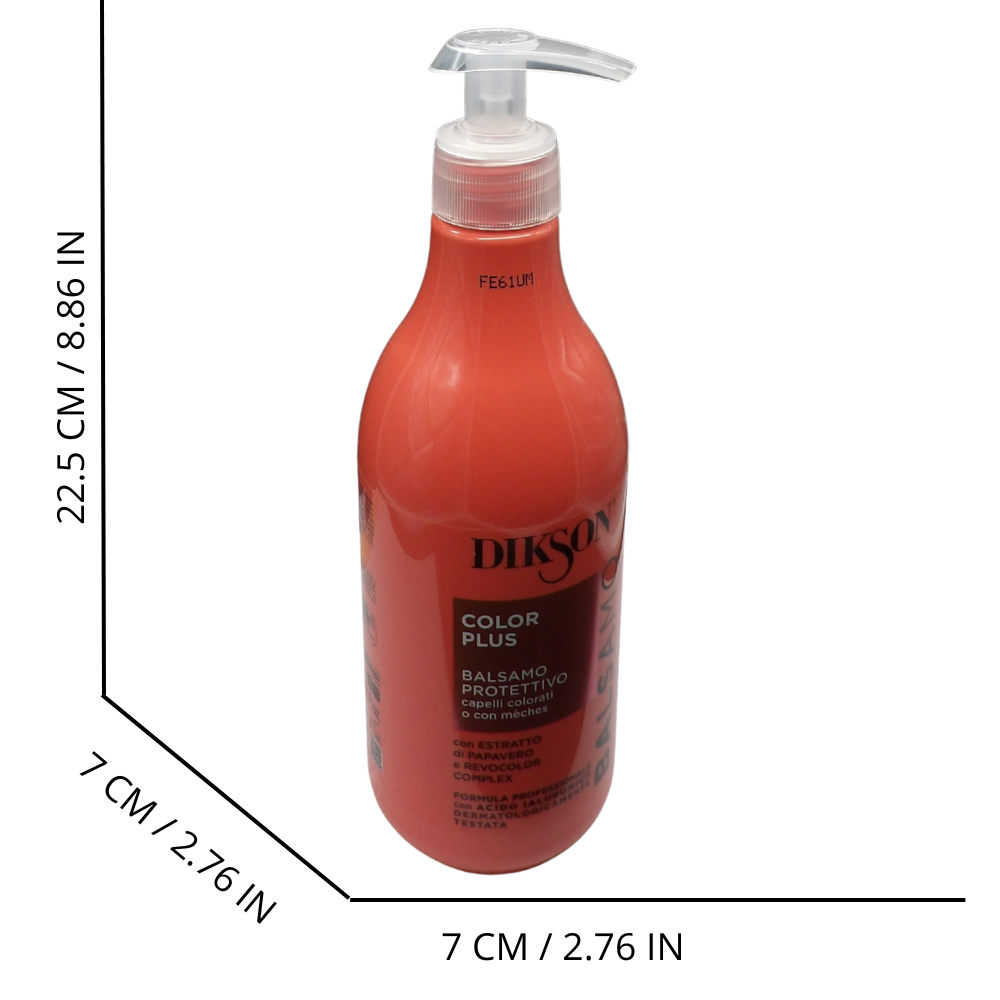 DIKSON Balsamo Protettivo Dikson (500 ml), un prodotto specificamente formulato per capelli colorati o con mèches.