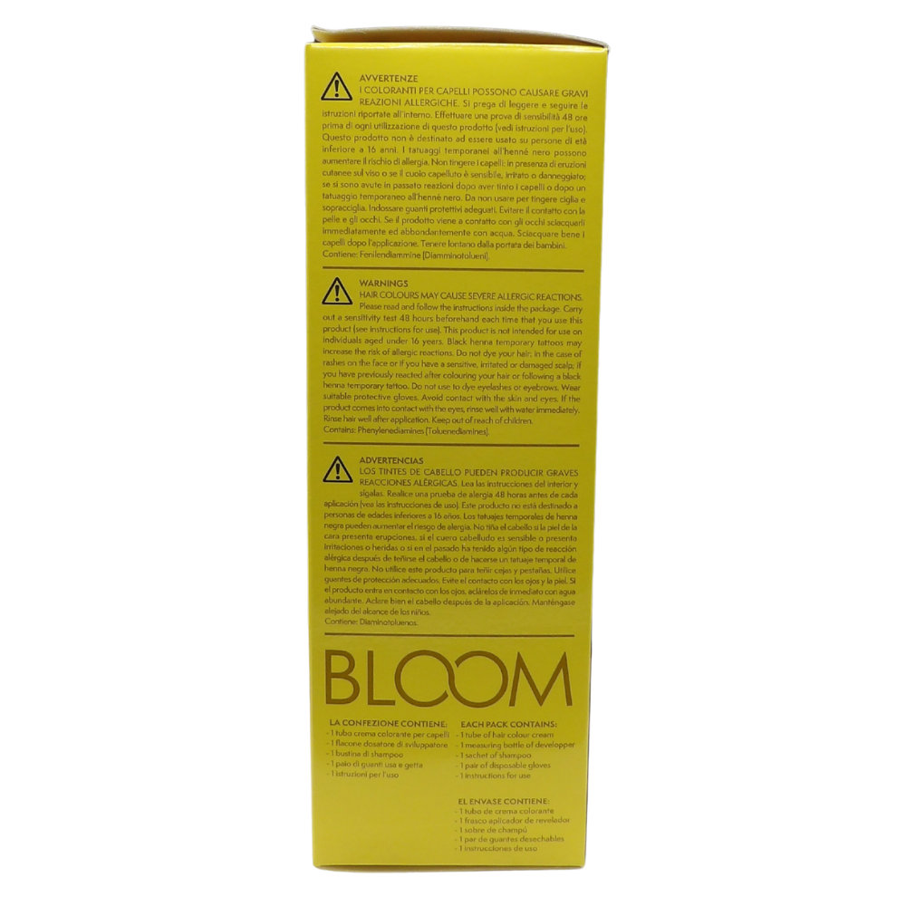 DIKSON Crema Colorante Per Capelli Con Trattamento Rigenerante BLOOM 400 CASTANO, Con Mix Di Oli Biologici e Cheratina Vegetale, Senza Ammoniaca