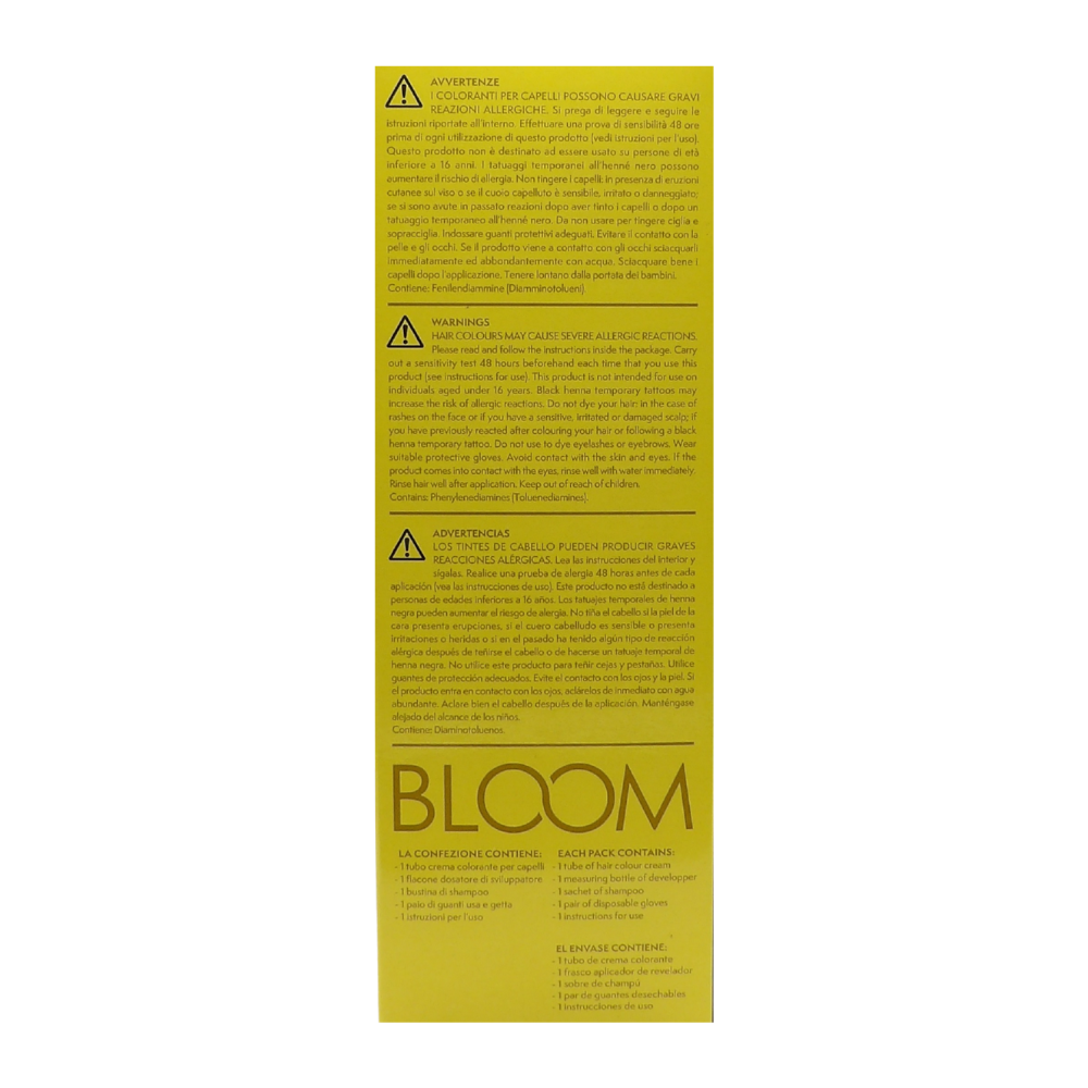 DIKSON Crema Colorante Per Capelli Con Trattamento Rigenerante BLOOM 111 NERO BLU, Con Mix Di Oli Biologici e Cheratina Vegetale, Senza Ammoniaca