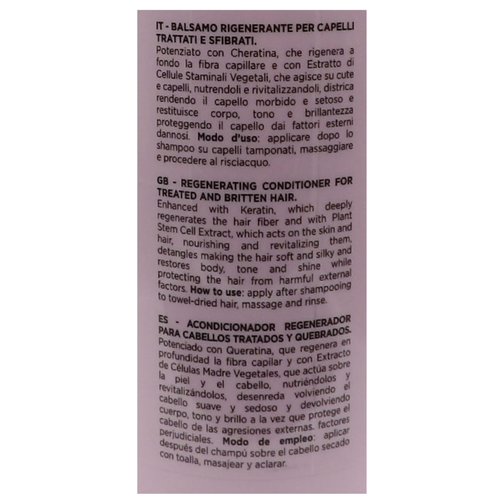 DIKSON Balsamo RIGENERANTE Cheratina, Capelli Trattati e Sfibrati. Con Cheratina e Cellule Staminali Vegetali. Formula Professionale Con acido Ialuronico 500ml