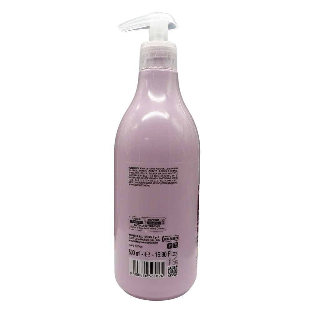 DIKSON Balsamo RIGENERANTE Cheratina, Capelli Trattati e Sfibrati. Con Cheratina e Cellule Staminali Vegetali. Formula Professionale Con acido Ialuronico 500ml