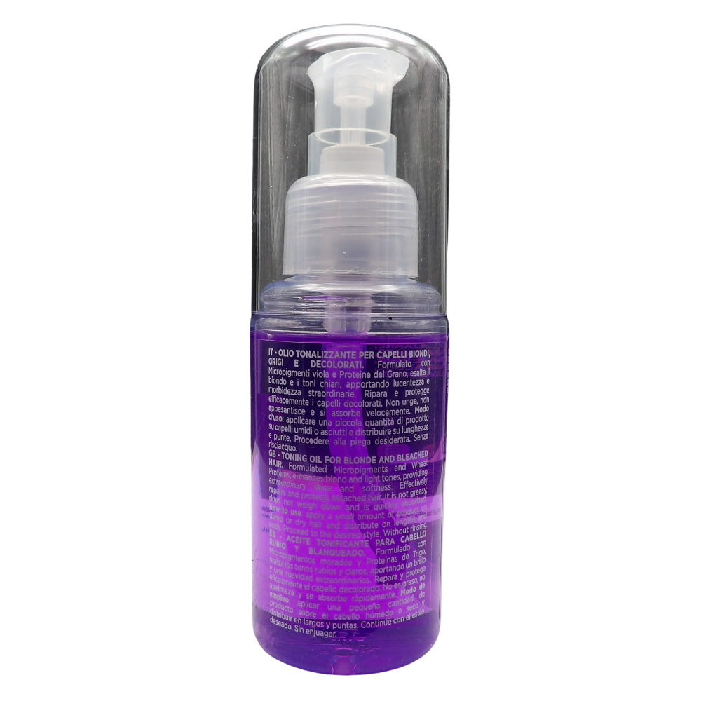 DIKSON Olio Tonalizzante ANTIGIALLO, Per Capelli Biondi, Grigi e Decolorati. Con Micropigmenti Viola e Proteine Del Grano 75ml