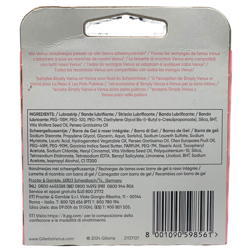 VENUS Gillette Venus ComfortGlide Spa Breeze Lamette Di Ricambio, 4 Lamette Di Ricambio, Manico Ergonomico E Supporto Per Doccia