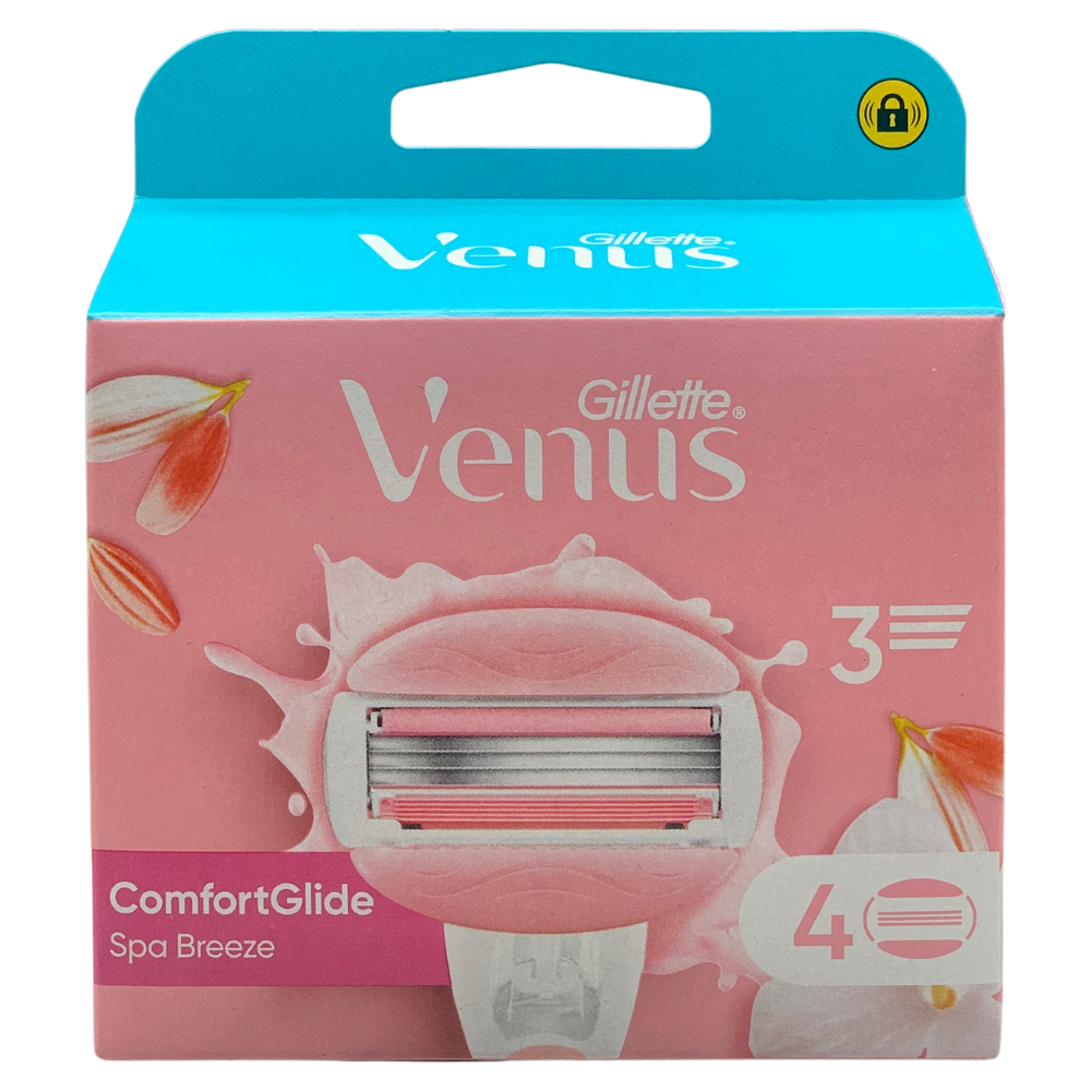 VENUS Gillette Venus ComfortGlide Spa Breeze Lamette Di Ricambio, 4 Lamette Di Ricambio, Manico Ergonomico E Supporto Per Doccia