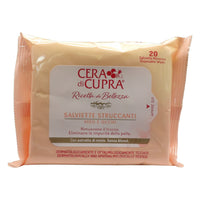 CERA DI CUPRA, Salviettine Struccanti Viso e Occhi. Rimuove Il Trucco, Elimina Le Impurità Della Pelle. Con Estratto Di Miele, Senza Alcool (Confezione Da 20 Salviette)