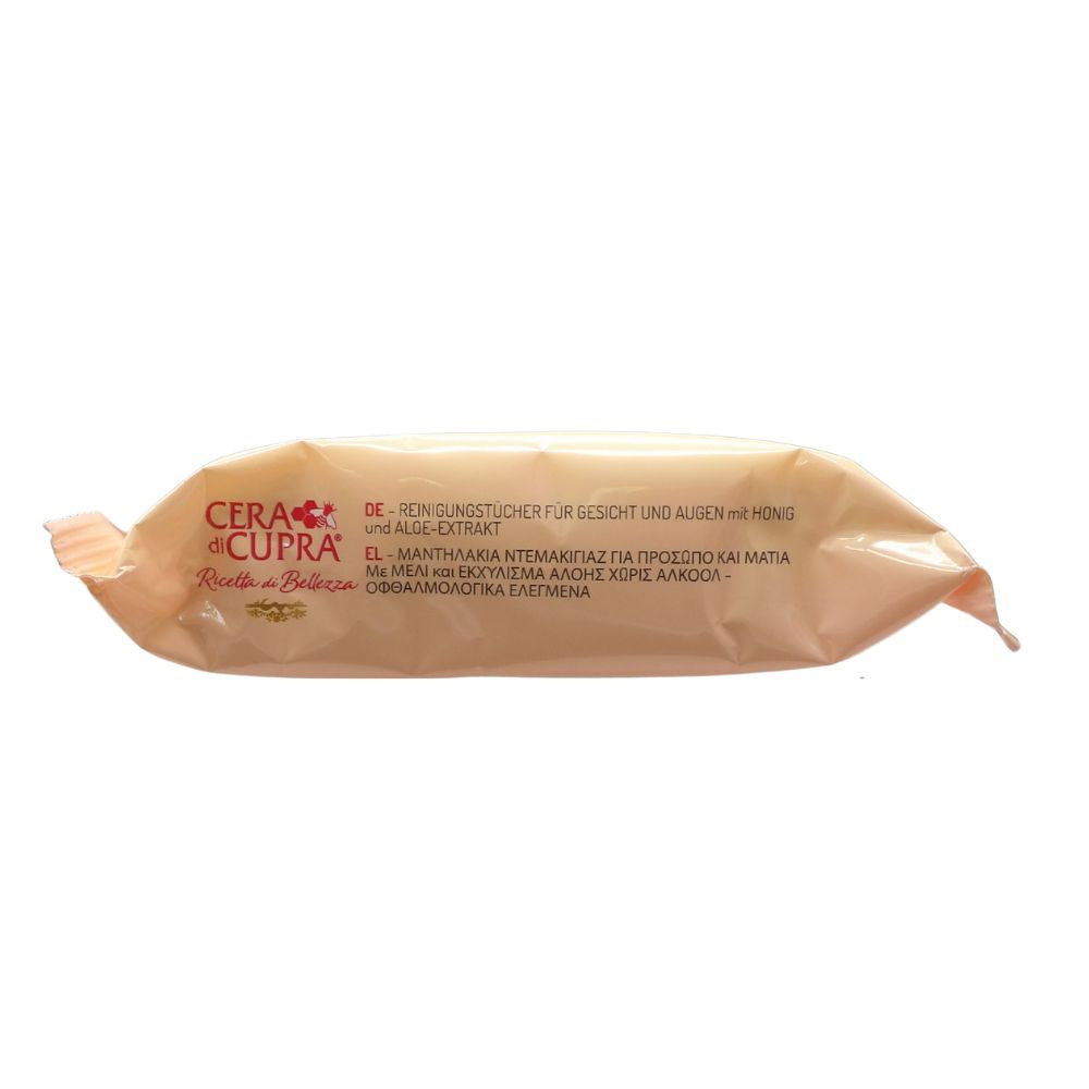 CERA DI CUPRA, Salviettine Struccanti Viso e Occhi. Rimuove Il Trucco, Elimina Le Impurità Della Pelle. Con Estratto Di Miele, Senza Alcool (Confezione Da 20 Salviette)