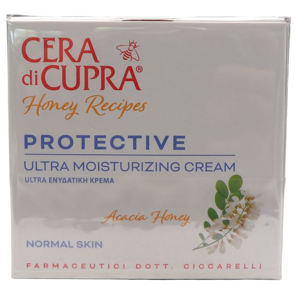 CERA DI CUPRA, Crema Super Idratante PROTETTIVA, Con Miele Di Acacia, Un Vero Nettare Di Bellezza. Per Pelli Normali 50ml