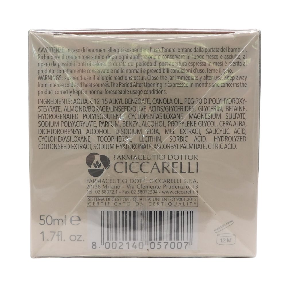 CERA DI CUPRA, Crema Viso NUTRIENTE RIELASTICIZZANTE Con Acido Ialuronico Ed Estratto Di Cotone. Per Pelli Normali 50ml