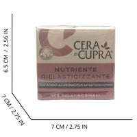 CERA DI CUPRA, Crema Viso NUTRIENTE RIELASTICIZZANTE Con Acido Ialuronico Ed Estratto Di Cotone. Per Pelli Normali 50ml
