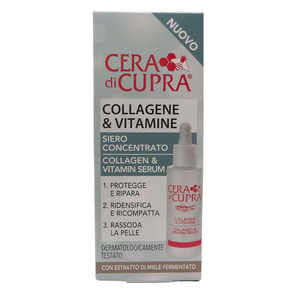 CERA DI CUPRA, Lifting Serum – Siero Collagene e Gelatina Reale, Rassoda la Pelle e Distende le Rughe di Viso e Collo, Dermatologicamente Testato, 30 ml