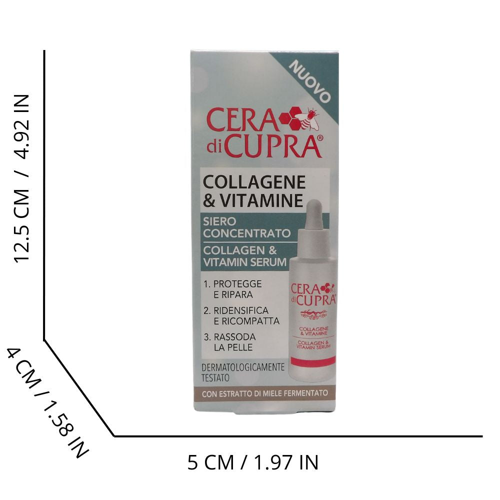 CERA DI CUPRA, Lifting Serum – Siero Collagene e Gelatina Reale, Rassoda la Pelle e Distende le Rughe di Viso e Collo, Dermatologicamente Testato, 30 ml
