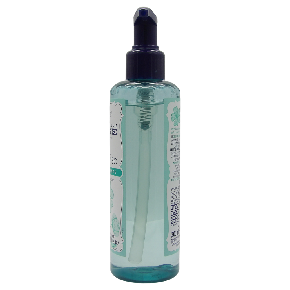 Acqua Alle Rose, Gel Lavaviso Purificante, Deterge e Opacizza, Con Attivi Astringenti Di Rosa Multiflora, Per Pelle Mista e Grassa 200ml