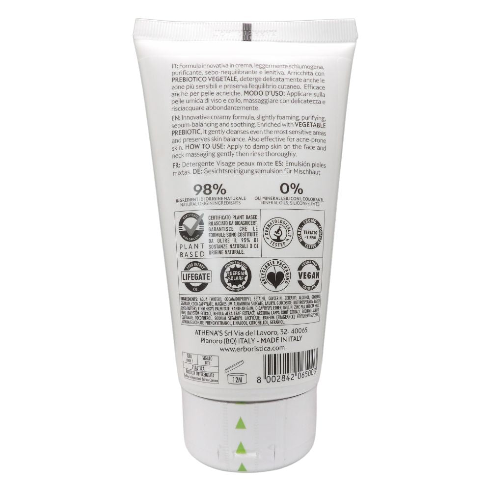 L'ERBORISTICA Athena's - Purysens - Detergente Viso - Emulsione Dermopurificante con Prebiotico - 150 ml