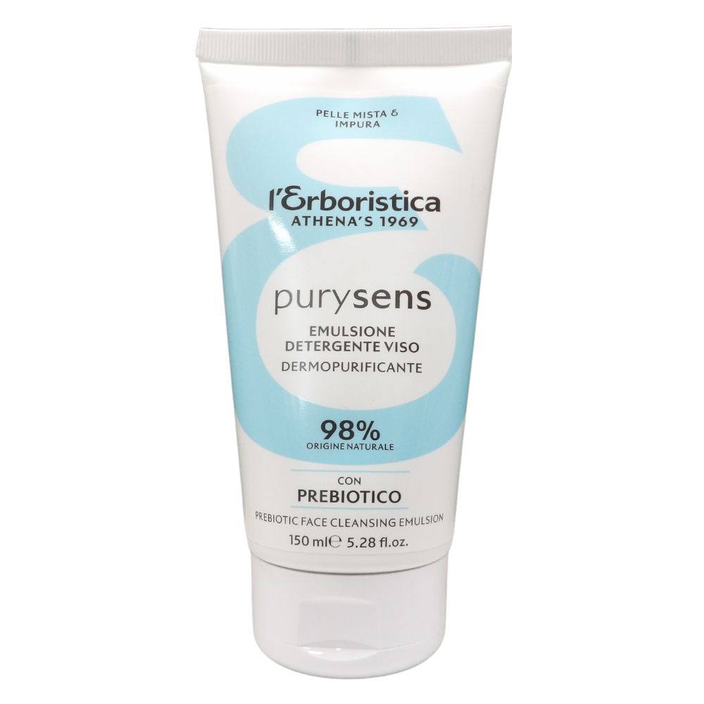 L'ERBORISTICA Athena's - Purysens - Detergente Viso - Emulsione Dermopurificante con Prebiotico - 150 ml