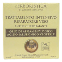 L'ERBORISTICA Athena's - Crema Viso Antirughe - Acido Ialuronico Viso con Olio di Argan, Burro di Karité, Olio di Jojoba e Ginko Biloba - Crema Idratante Viso per Pelle Mista - 50 ml