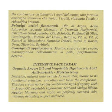 L'ERBORISTICA Athena's - Crema Viso Antirughe - Acido Ialuronico Viso con Olio di Argan, Burro di Karité, Olio di Jojoba e Ginko Biloba - Crema Idratante Viso per Pelle Mista - 50 ml