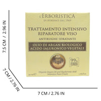 L'ERBORISTICA Athena's - Crema Viso Antirughe - Acido Ialuronico Viso con Olio di Argan, Burro di Karité, Olio di Jojoba e Ginko Biloba - Crema Idratante Viso per Pelle Mista - 50 ml