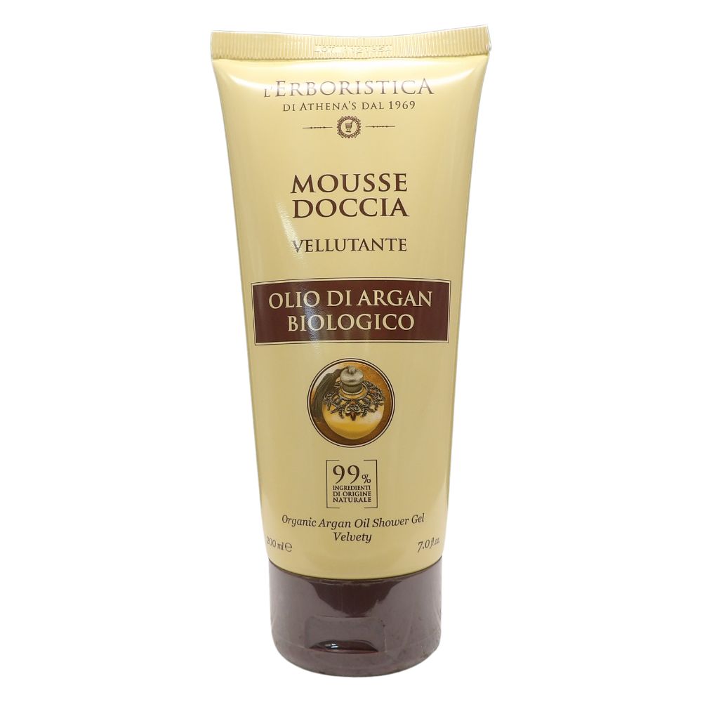 L'ERBORISTICA di Athena's - Mousse Doccia Vellutante All'OLIO DI ARGAN BIOLOGICO 200ml