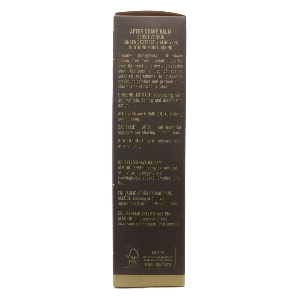 L'Erboristica Athena's - Dopobarba Uomo Lenitivo e Idratante - Balsamo Dopobarba Senza Alcool per Pelle Sensibile - con Estratto di Ginseng e Aloe Vera - 100 ml