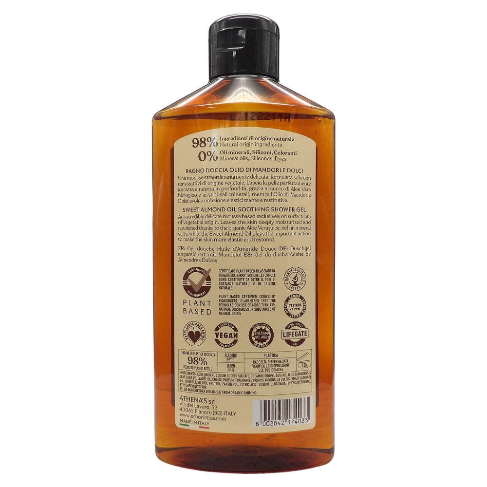 L'ERBORISTICA di Athena's, Doccia Mousse MANDORLE DOLCI 400 Ml. Saponi e cosmetici