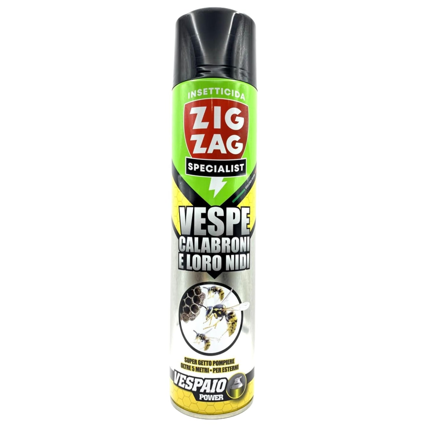 Zig Zag Spray Vespaio Power, VESPE, CALABRONI E LORO NIDI Specialist. Super Getto Pompiere Oltre 5 Metri - Per Esterni 600ml